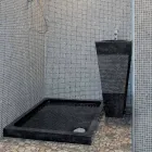 Washbasin Column Pyramid Stone Natural Black Nias Viadurini