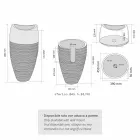 Washbasin Column Spherical Stone Natural Smoke Gili Viadurini