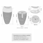 Washbasin Column Spherical Stone Natural Black Gili Viadurini