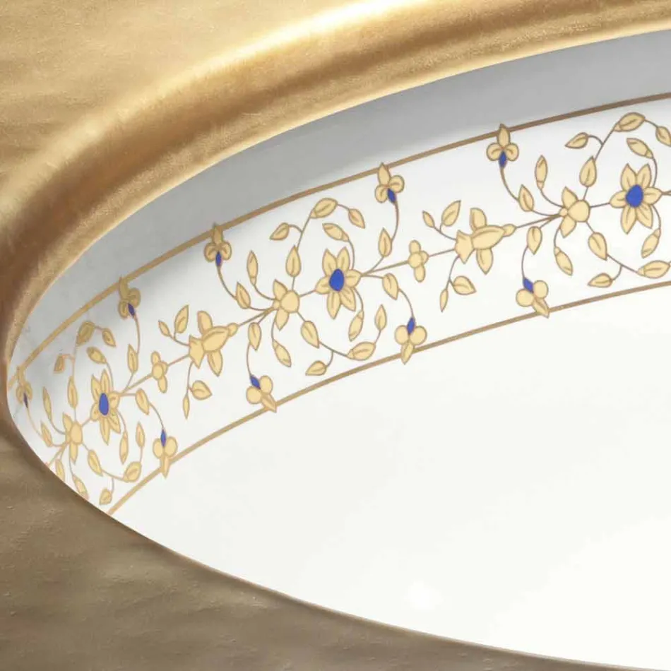 Baroque design built-in sink in fire clay made in Italy, Aegean Viadurini