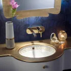 Baroque design built-in sink in fire clay made in Italy, Aegean Viadurini