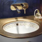 Baroque design built-in sink in fire clay made in Italy, Aegean Viadurini