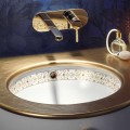Design baroque built-in sink in fire clay made in Italy, Egeo