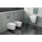 Modern design wall-mounted ceramic washbasin made in Italy, Goran Viadurini