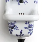 Modern Design Patterned Ceramic Wall Mounted Washbasin 26 cm - Jordan Viadurini