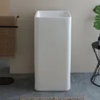 Freestanding Square Ceramic Washbasin with a Modern Design - Papavero Viadurini