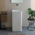 Freestanding Square Ceramic Washbasin with a Modern Design - Papavero
