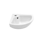 Corner Sink in White Ceramic with a Modern and Elegant Design - Silica Viadurini