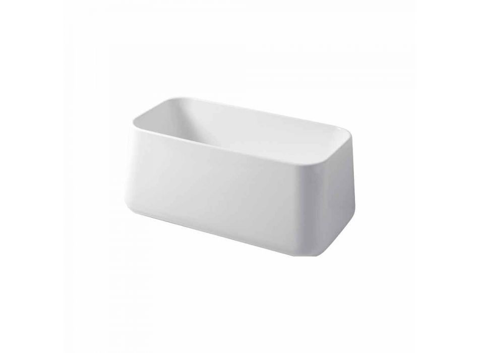 High Modern Countertop Washbasin in Made in Italy Ceramic Oliena Viadurini