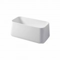 Modern countertop high sink in ceramic Made in Italy, Oliena
