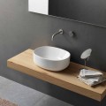 Modern Design Oval Countertop Washbasin in White Ceramic - Ventori2