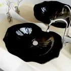 Washbasin modern design support in the shape of leaf Faruglium Viadurini