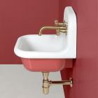 Suspended Bathroom Washbasin in White and Colored Ceramic 42 cm - Meridiano Viadurini