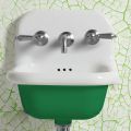 Suspended Bathroom Washbasin in White and Colored Ceramic 42 cm - Meridiano