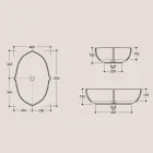 Shiny Ceramic Countertop Bathroom Washbasin Made in Italy - Oscar Viadurini