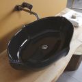 Glossy Ceramic Countertop Washbasin L 69 cm Made in Italy - Oscar