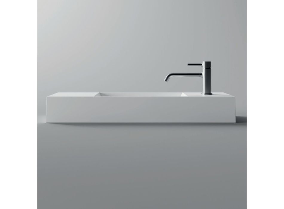 Countertop or Wall-Mounted Bathroom Washbasin in Ceramic Made in Italy - Act Viadurini