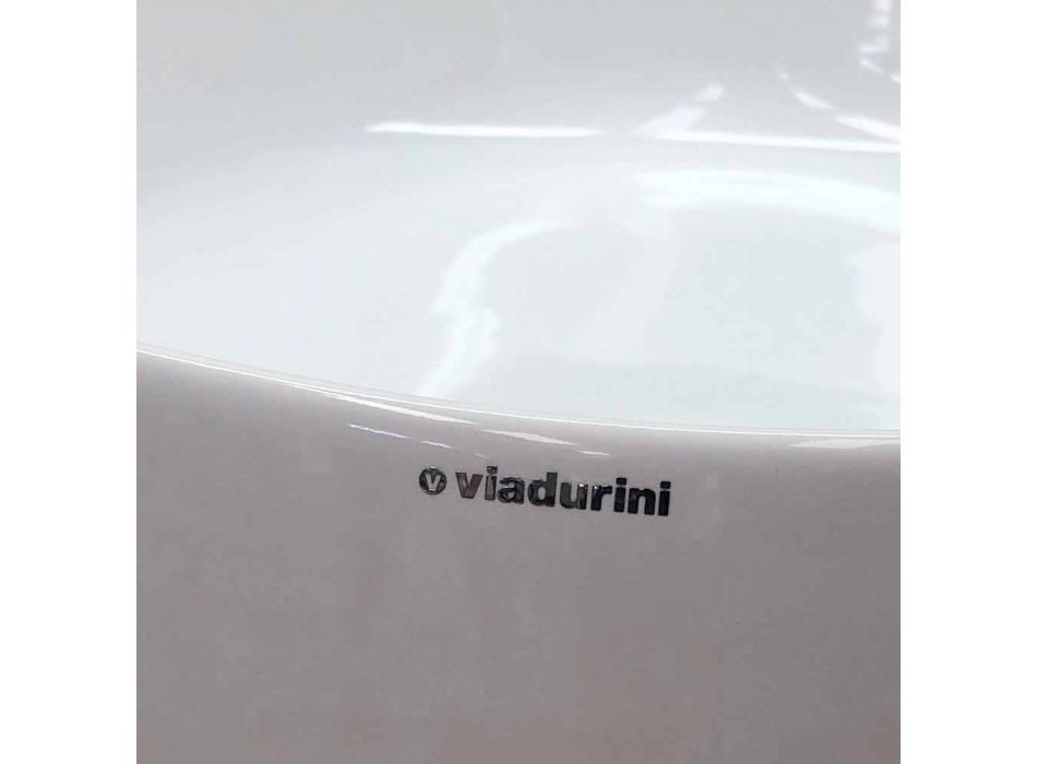 Oval Countertop Bathroom Washbasin in Colored Ceramic Made in Italy - Chain Viadurini