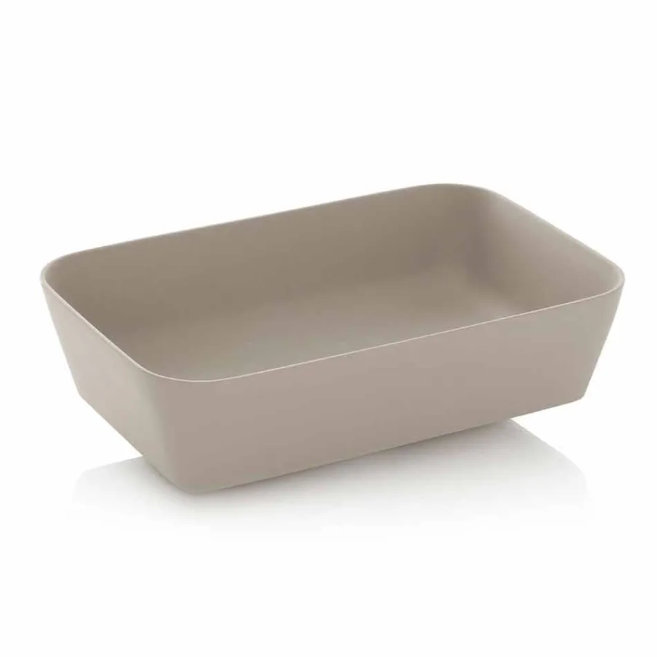 Rectangular Countertop Washbasin in Matt Resin Made in Italy - Cavan Viadurini