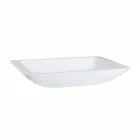 Rectangular Countertop Washbasin in White Solid Surface - Albertina Viadurini