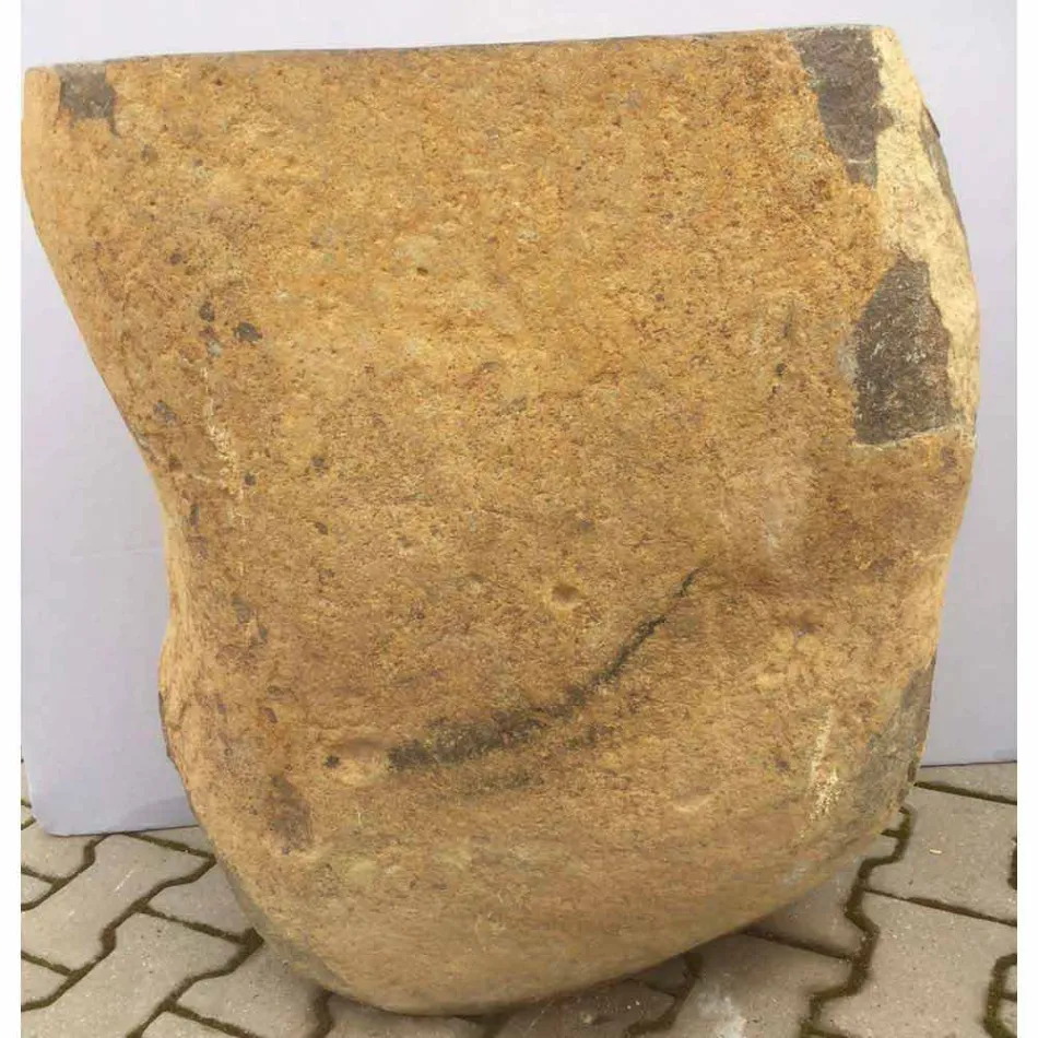 Design bathroom sink in natural stone Sea, unique piece Viadurini