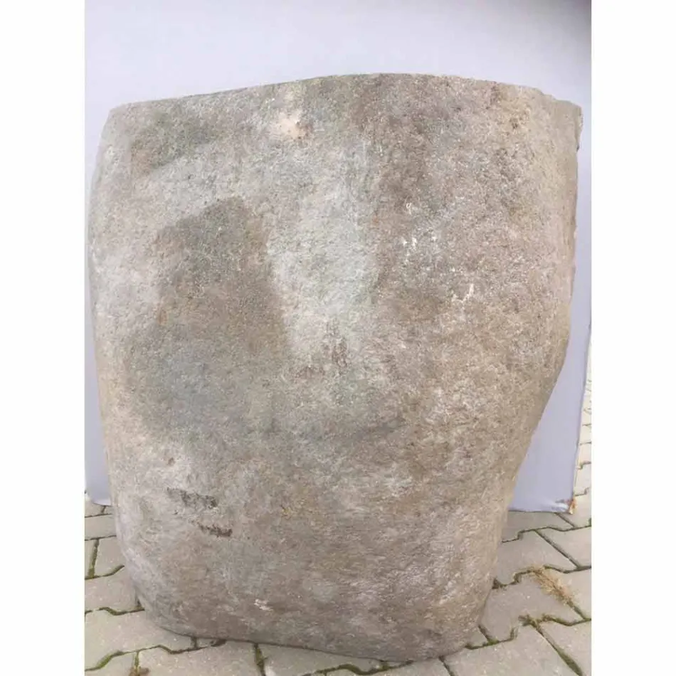 Design bathroom sink in natural stone Sea, unique piece Viadurini