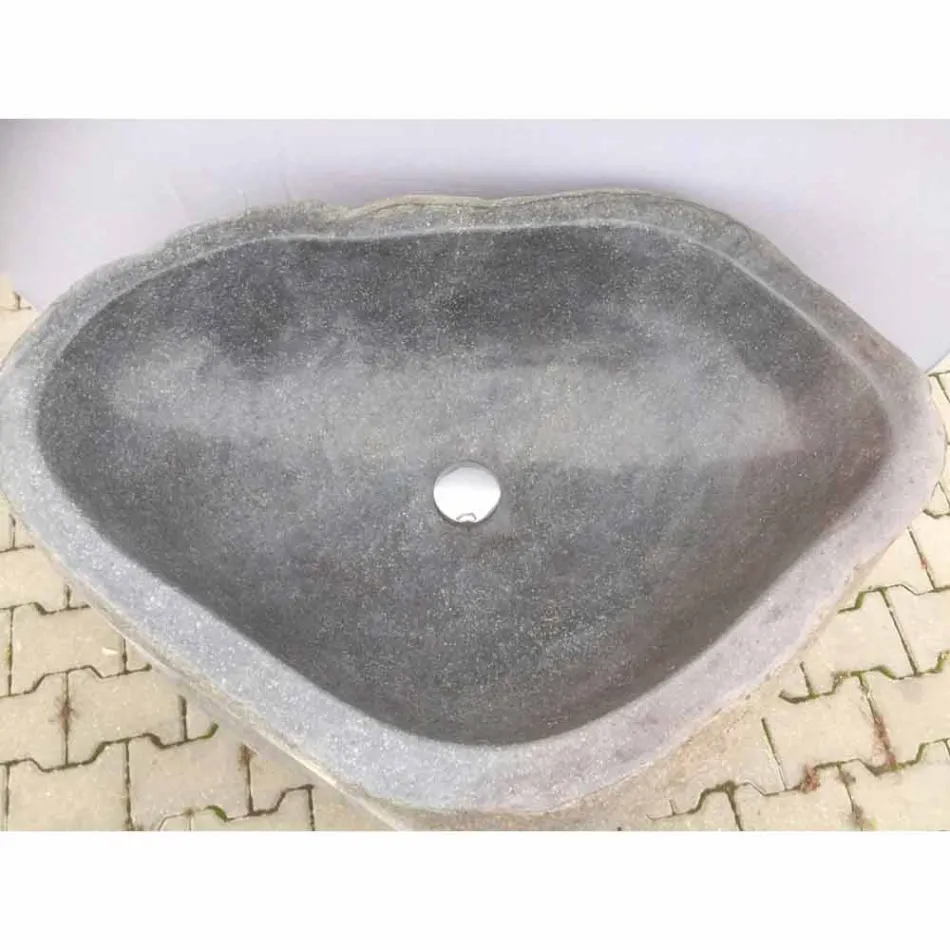 Design bathroom sink in natural stone Sea, unique piece Viadurini