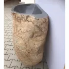 Design bathroom sink in natural stone Sea, unique piece Viadurini