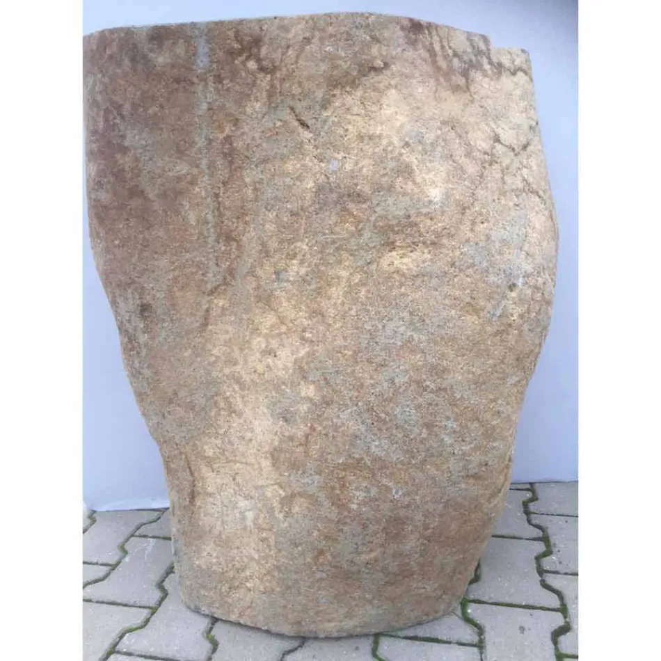 Design bathroom sink in natural stone Sea, unique piece Viadurini