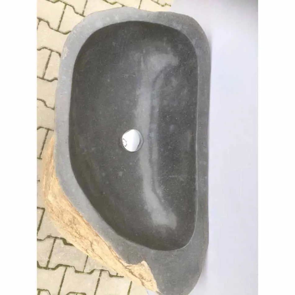 Design bathroom sink in natural stone Sea, unique piece Viadurini