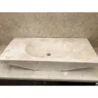 White natural stone washbasin Vox, unique piece Viadurini