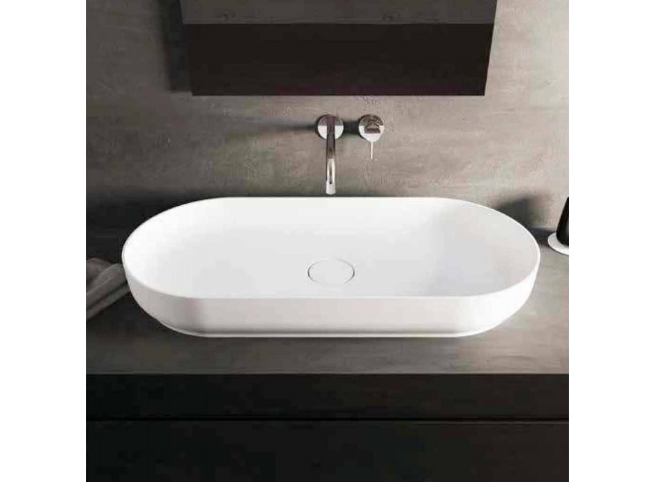 Modern design freestanding bathroom washbasin made in Italy by Dalmine Maxi