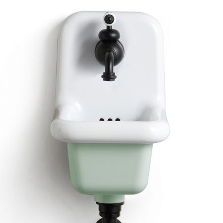 Wall-hung Bathroom Washbasin in Colored Ceramic Modern Design 26 cm - Jordan Viadurini