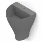 Modern ceramic wall hung bathroom sink made in Italy, Fiorello Viadurini