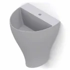 Modern ceramic wall hung bathroom sink made in Italy, Fiorello Viadurini