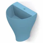 Modern ceramic wall hung bathroom sink made in Italy, Fiorello Viadurini