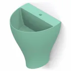 Modern ceramic wall hung bathroom sink made in Italy, Fiorello Viadurini
