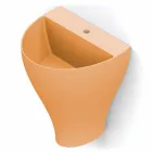 Modern ceramic wall hung bathroom sink made in Italy, Fiorello Viadurini