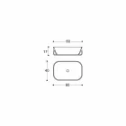 Modern Design Counter Top Rectangular White Bathroom Washbasin - Tulyp2 Viadurini