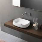 Modern Design White Countertop Ceramic Washbasin Made in Italy - Tune2 Viadurini