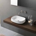 Modern Design White Countertop Ceramic Washbasin Made in Italy - Tune2