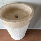 Siro design white washbasin in natural stone, unique piece Viadurini