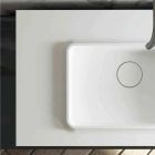 Central washbasin and design bathroom top made in Italy Voghera Viadurini