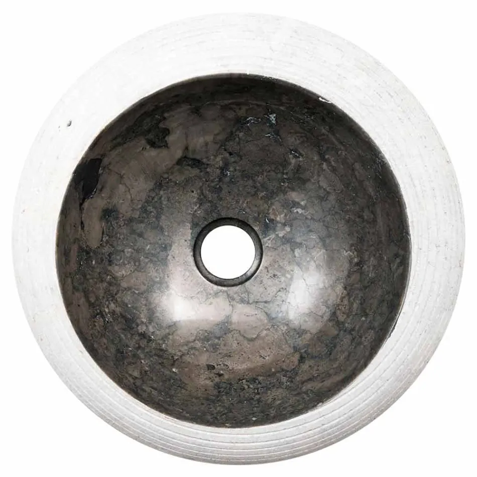 Circular Marble Countertop Wash Basin - Ballao Viadurini