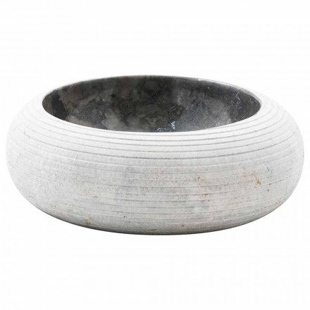 Circular Marble Countertop Wash Basin - Ballao Viadurini