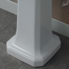 Column Console Washbasin in White Ceramic Made in Italy - Wollie Viadurini