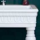 Console Washbasin in White Ceramic Made in Italy Classic Design - Areta Viadurini