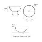 Raku Clay Countertop Sink with Persian Blue Crystalline Finish - Fresco Viadurini