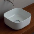 Modern design 37x37cm ceramic countertop washbasin made in Italy Star