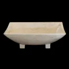 Washbasin design bathroom in natural stone Iria, unique piece Viadurini